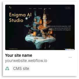 A CMS site tile.